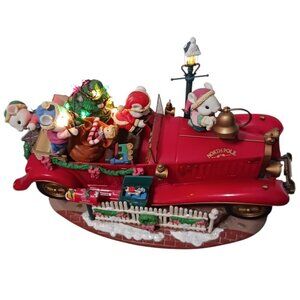 Enesco Vtg Grandeur Noel Animated Musical Christmas Roadster Light-Up